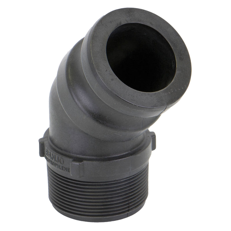 Banjo 200F45 Polypropylene Type F 45 Degree Male Adapter x MPT 2 in. Size