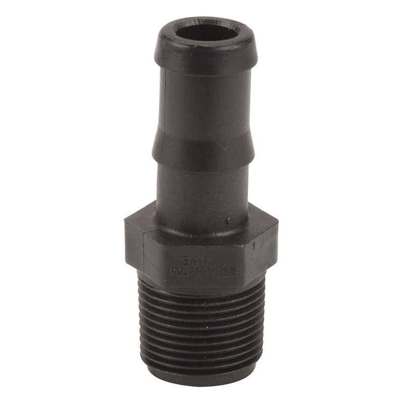 Banjo HB075-050 Polypropylene Straight Hose Barb MPT X HB 1/4 in. to 4 in. Sizes