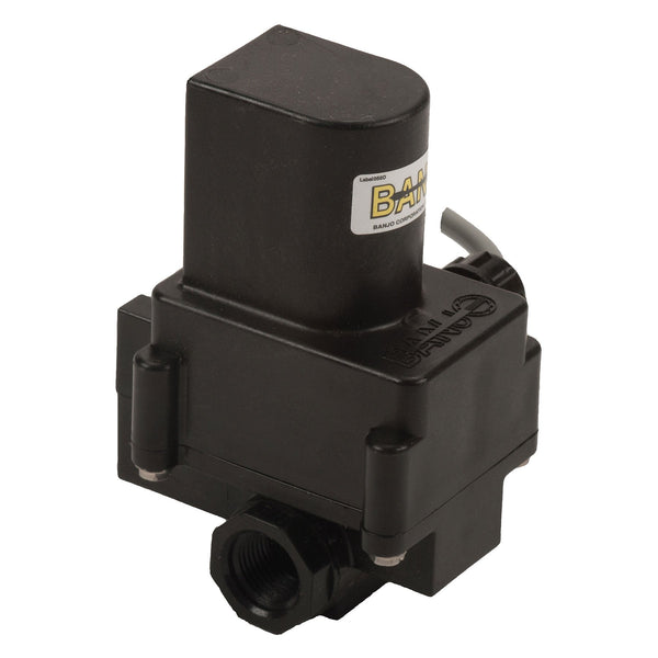 Banjo LEV038 3/8 in. PP/EPDM Full Port Electric Valve 12V DC