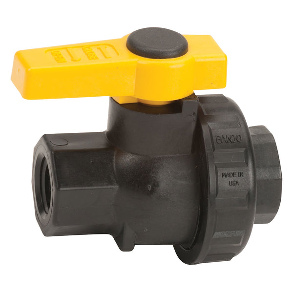 Banjo SUV050FP 1/2 in. PP Single Union Ball Valve - S