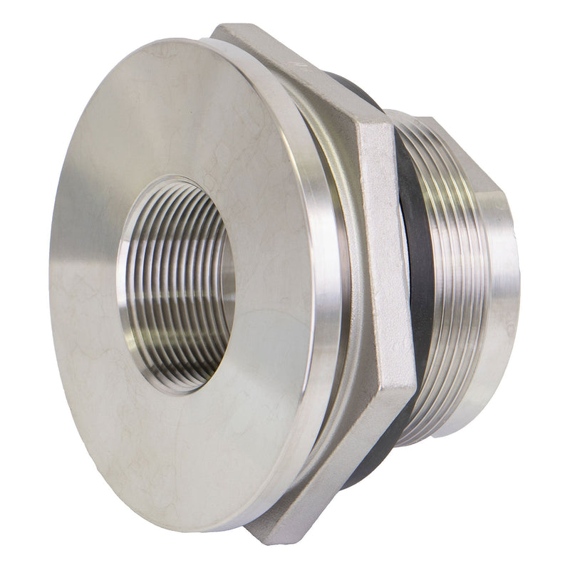 316 Stainless Steel Bulkhead, 3/8 in. to 3 in. Sizes