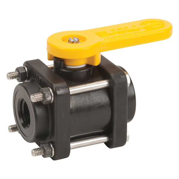 Banjo V050 1/2 in. PP Full Port Ball Valve 4-Bolt Design